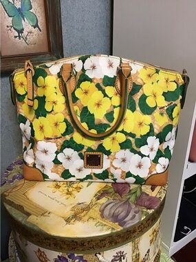 Dooney & Bourke floral domed satchel Vintage